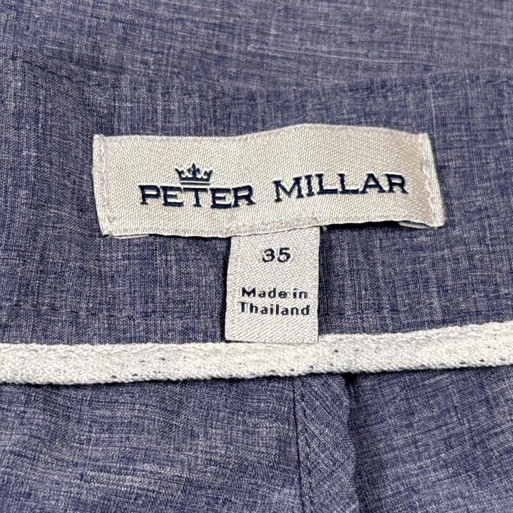 Peter Millar Shorts Mens 35 Blue Performance Unlined Cargo Utility Swim Trunks - Picture 5 of 10